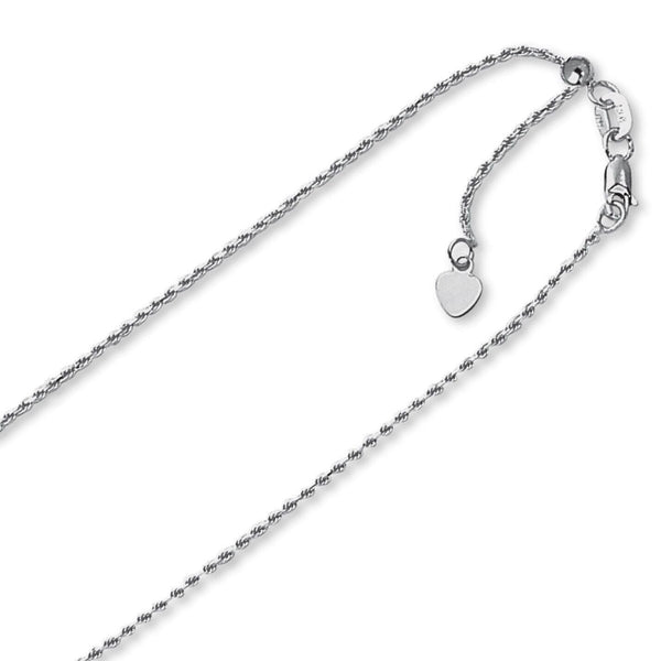 Beautiful 14k White Gold Diamond Cut Rope Chain Necklaces - DailySale