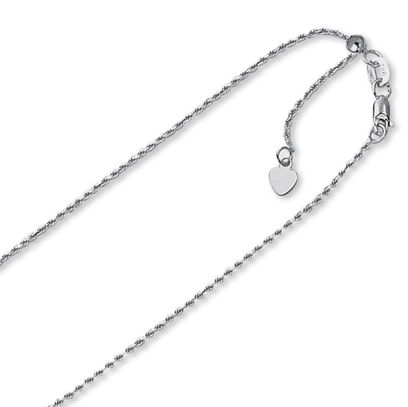 Beautiful 14k White Gold Diamond Cut Rope Chain Necklaces - DailySale