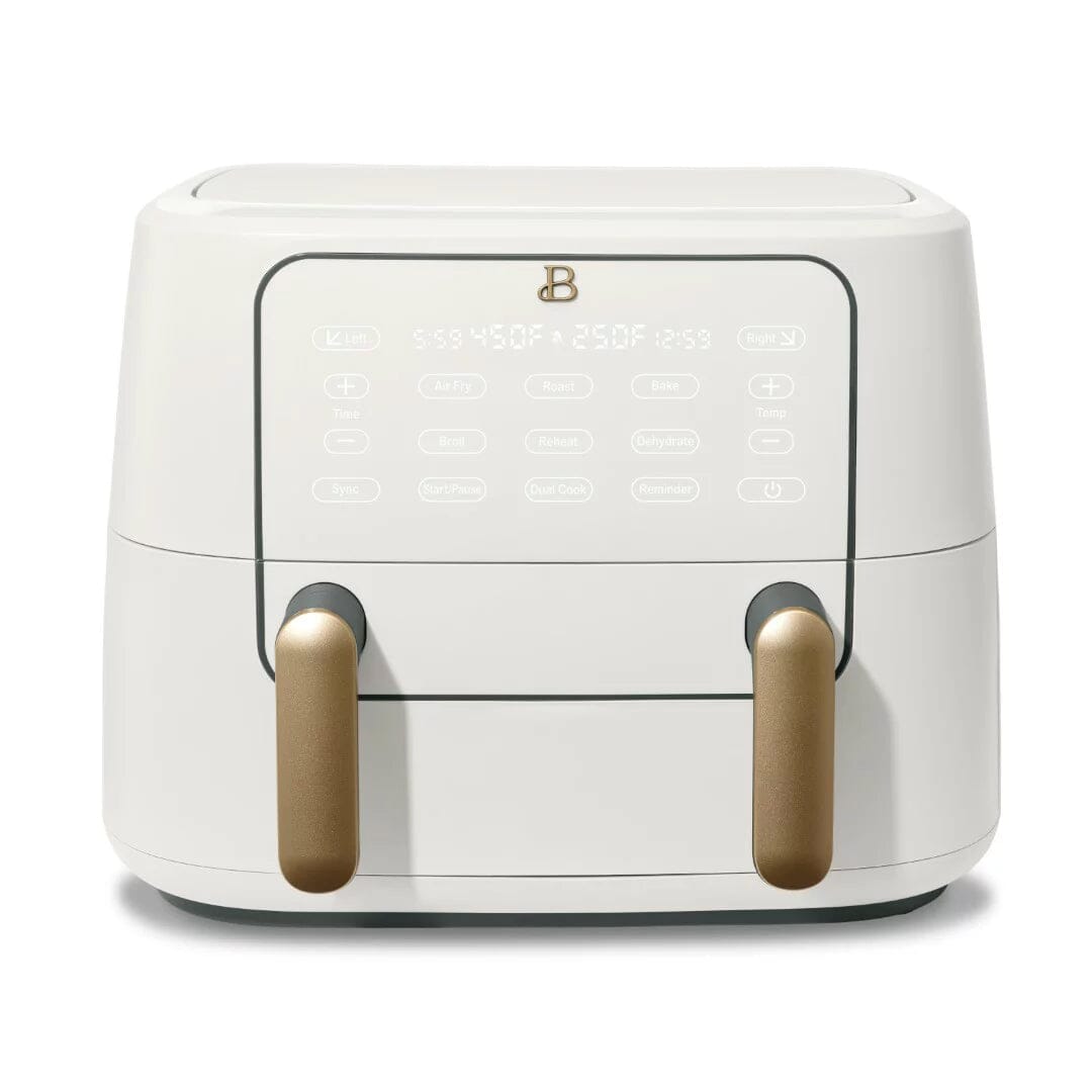 Beautiful 9 QT TriZone Air Fryer White Icing by Drew Barrymore Kitchen Appliances - DailySale