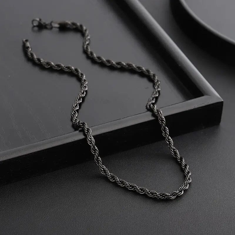 Black Chain Style Titanium Steel Fashion Necklace for Men Necklaces - DailySale