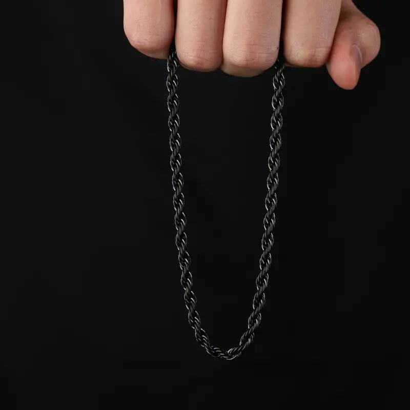 Black Chain Style Titanium Steel Fashion Necklace for Men Necklaces - DailySale