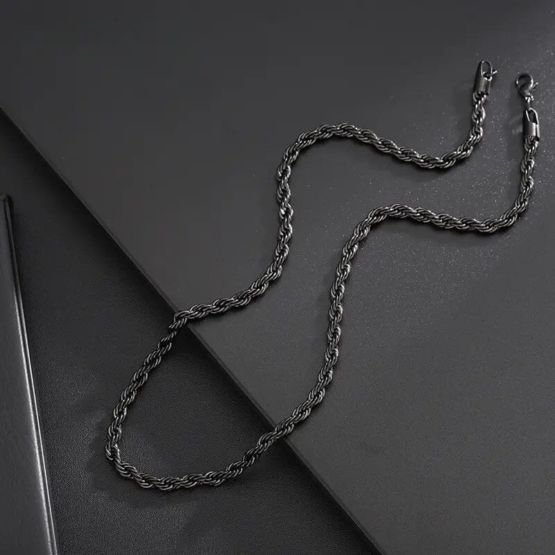 Black Chain Style Titanium Steel Fashion Necklace for Men Necklaces - DailySale