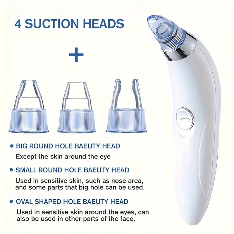 Blackhead Vacuum Remover, Powerful Portable Facial Pore Cleaner With 4 Probes Beauty & Personal Care - DailySale