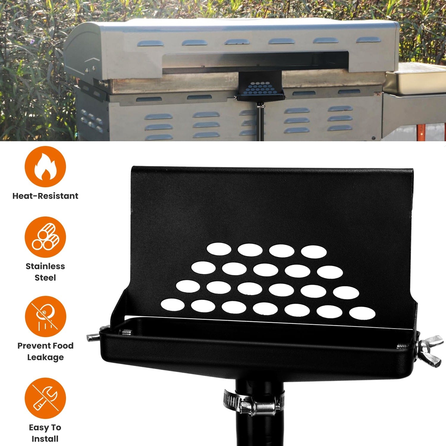 Blackstone Griddle Grease Catcher with Heat Resistant Hose Stainless Steel Garden & Patio - DailySale