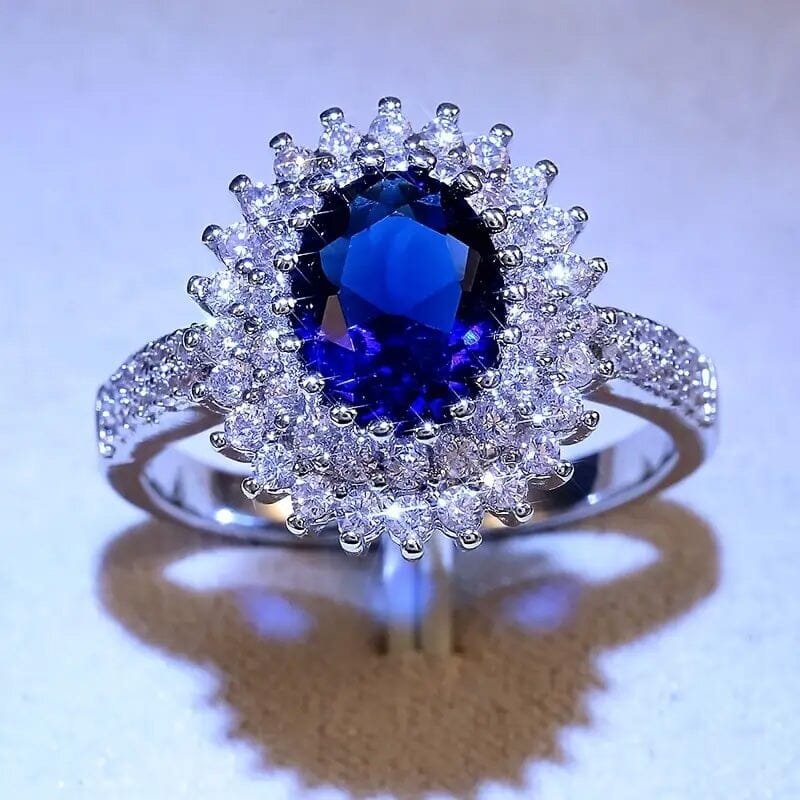 Blue Cubic Zirconia Ring Rings - DailySale