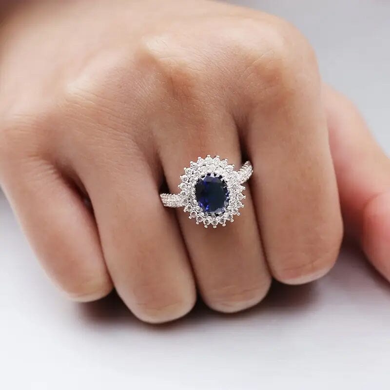 Blue Cubic Zirconia Ring Rings - DailySale