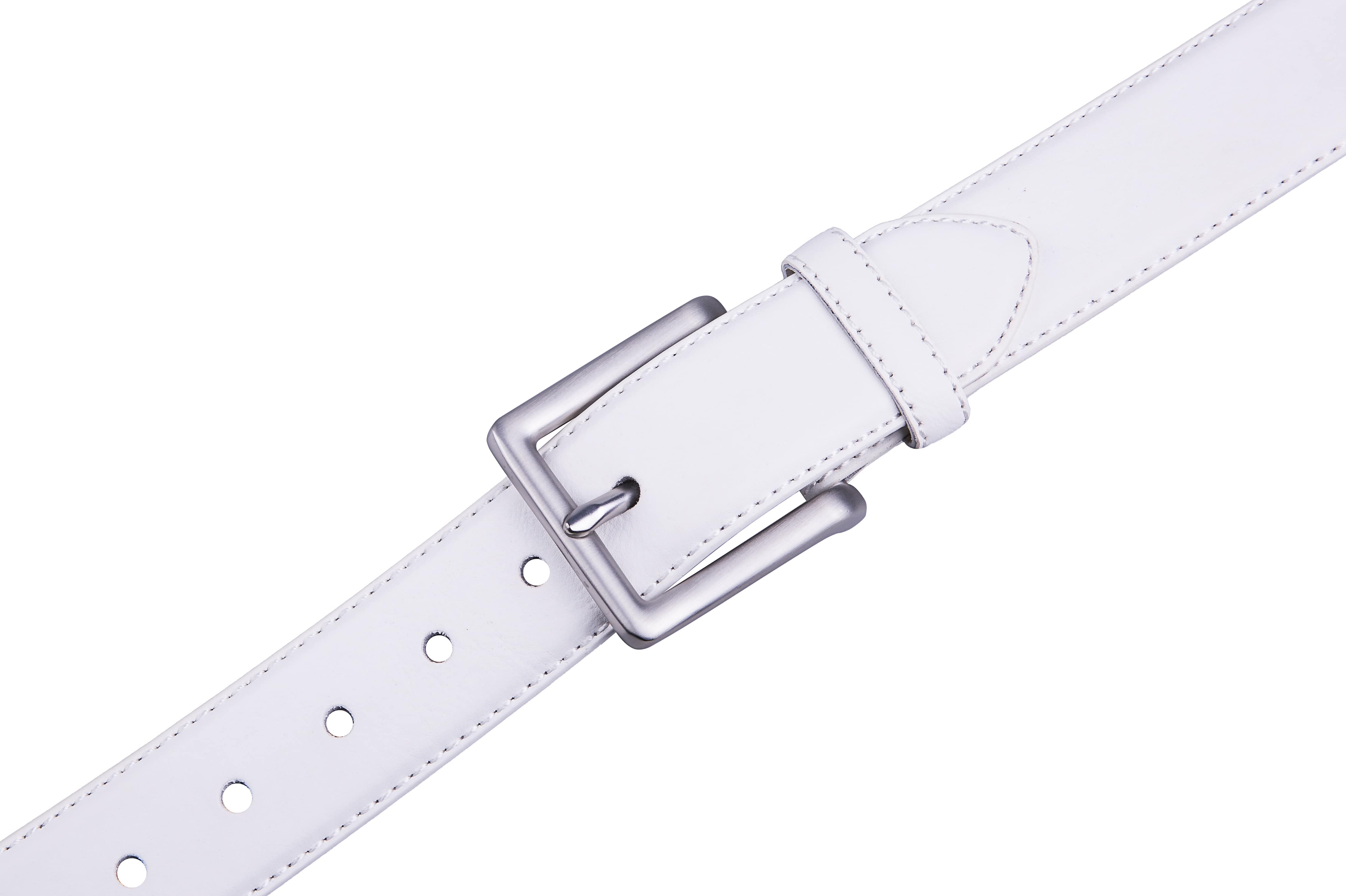 Bonded Leather Belt for Men – Nickel Buckle, 1.4" Strap