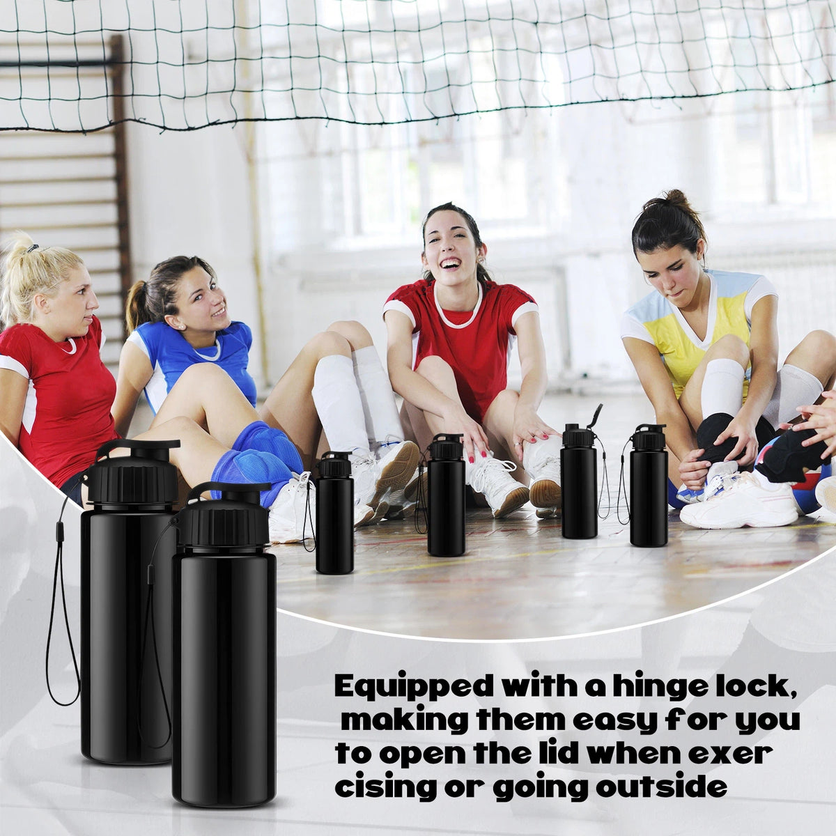 Hinge lock lid opens easily during exercise