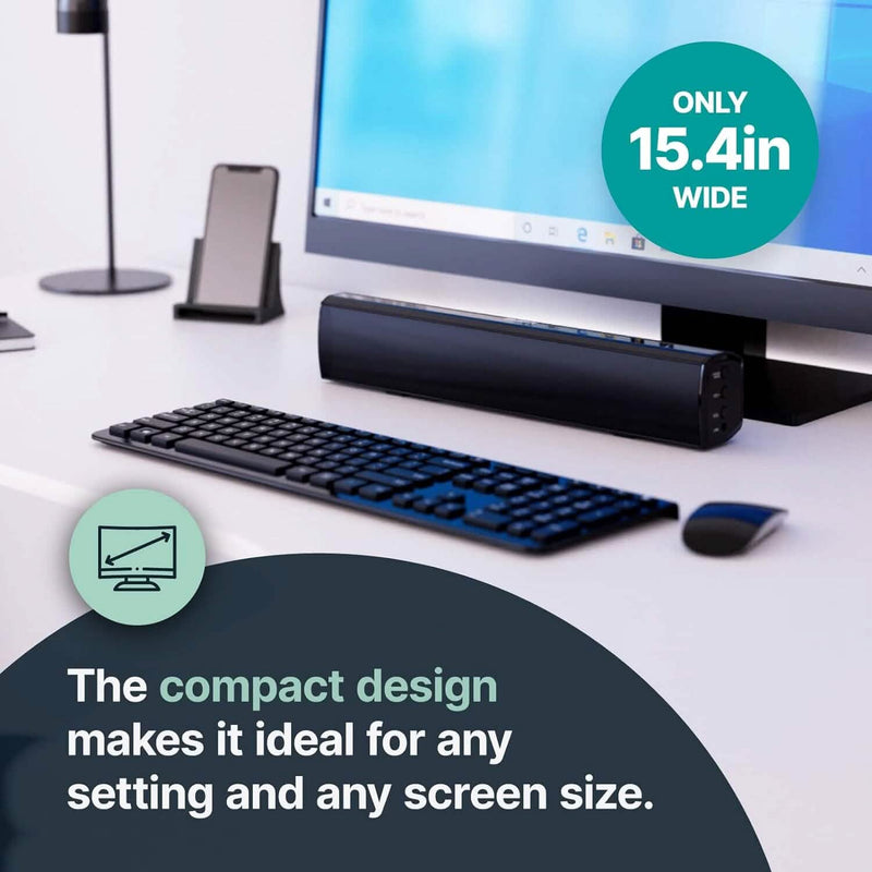 Bowfell Majority Sound Bar 2.0 Bluetooth TV Sound Bar Speakers - DailySale