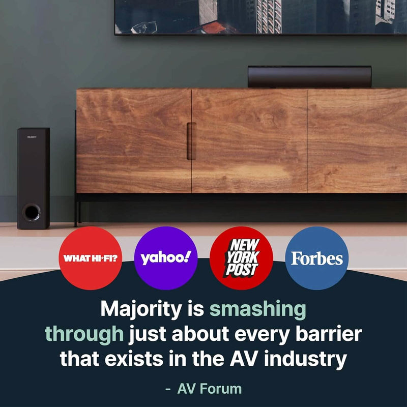 Bowfell Majority Sound Bar 2.0 Bluetooth TV Sound Bar Speakers - DailySale
