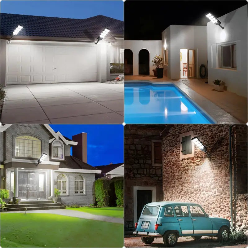 Bright Solar Street Light with Wide Angle Motion Sensor and Remote Control Outdoor Lighting - DailySale