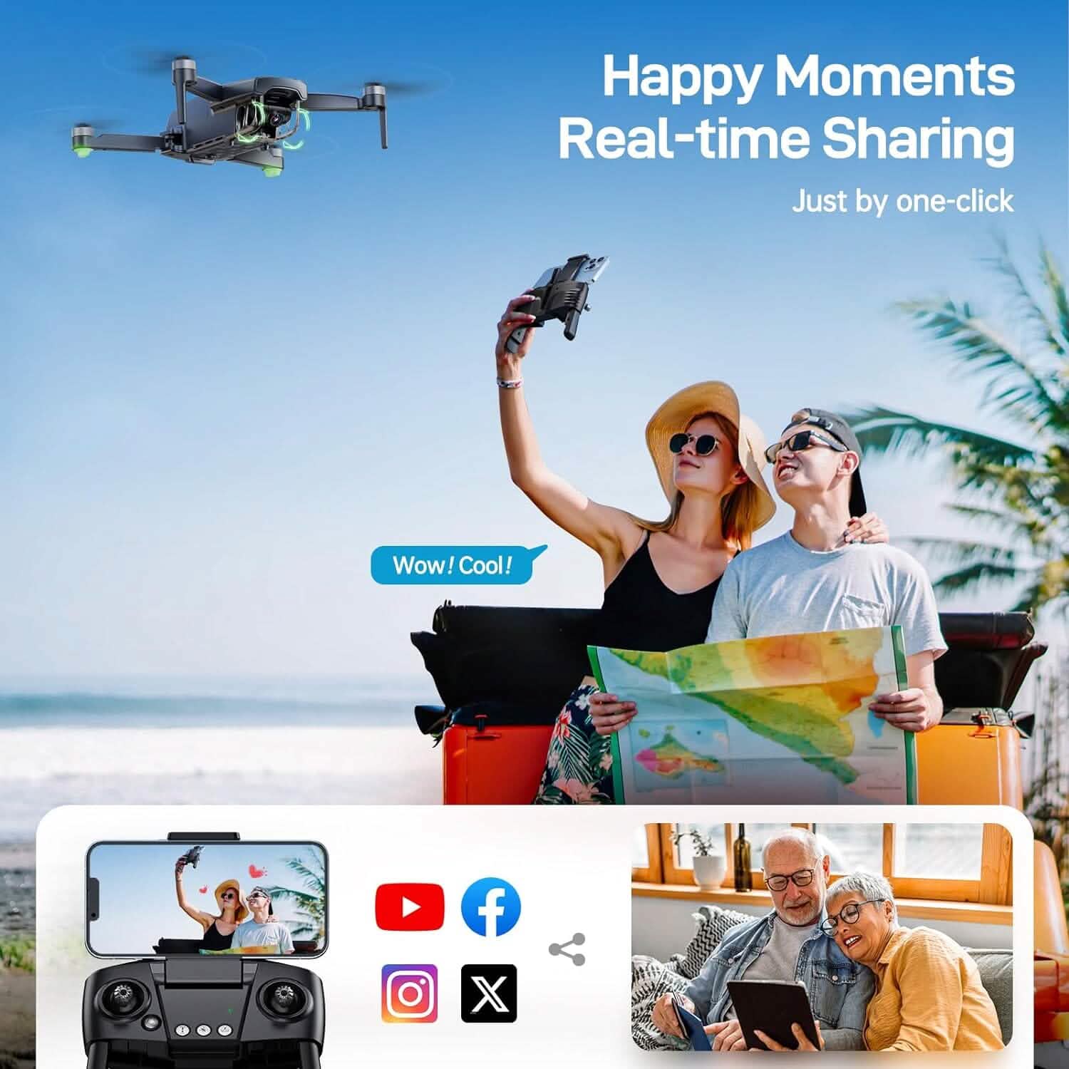 Bwine F7MINI Drone with Camera (Refurbished) Cameras & Drones - DailySale