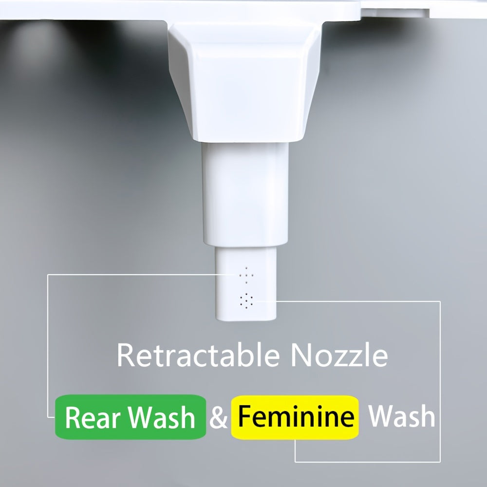 Retractable nozzle for rear wash and feminine wash