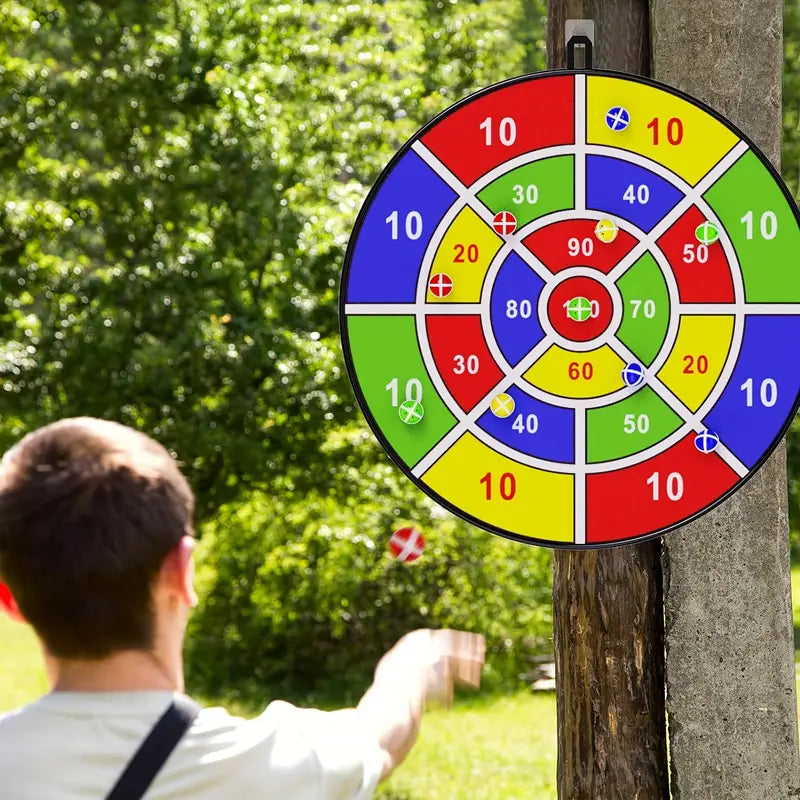 Large 29" Dart Board With Sticky Balls, Indoor & Outdoor Fun Party Play Game Toys