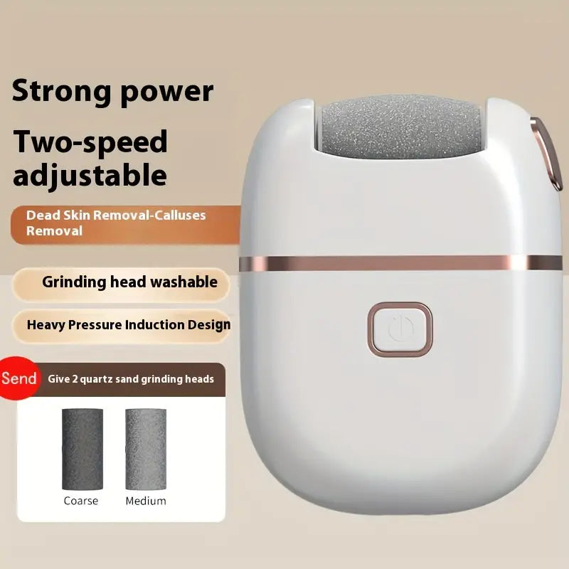 Rechargeable Electric Foot Grinder - Three Replaceable Grinding Heads