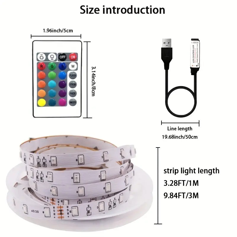 Multicolor LED Light Strip for TV with Remote Control