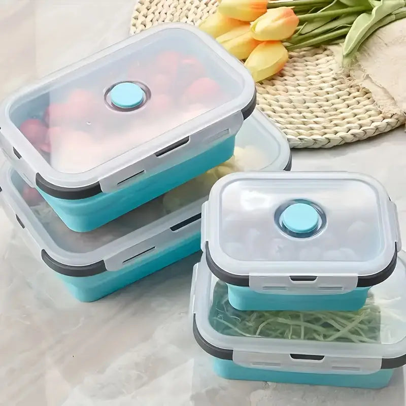 4-Piece Set: Plastic Food Storage Containers With Lids