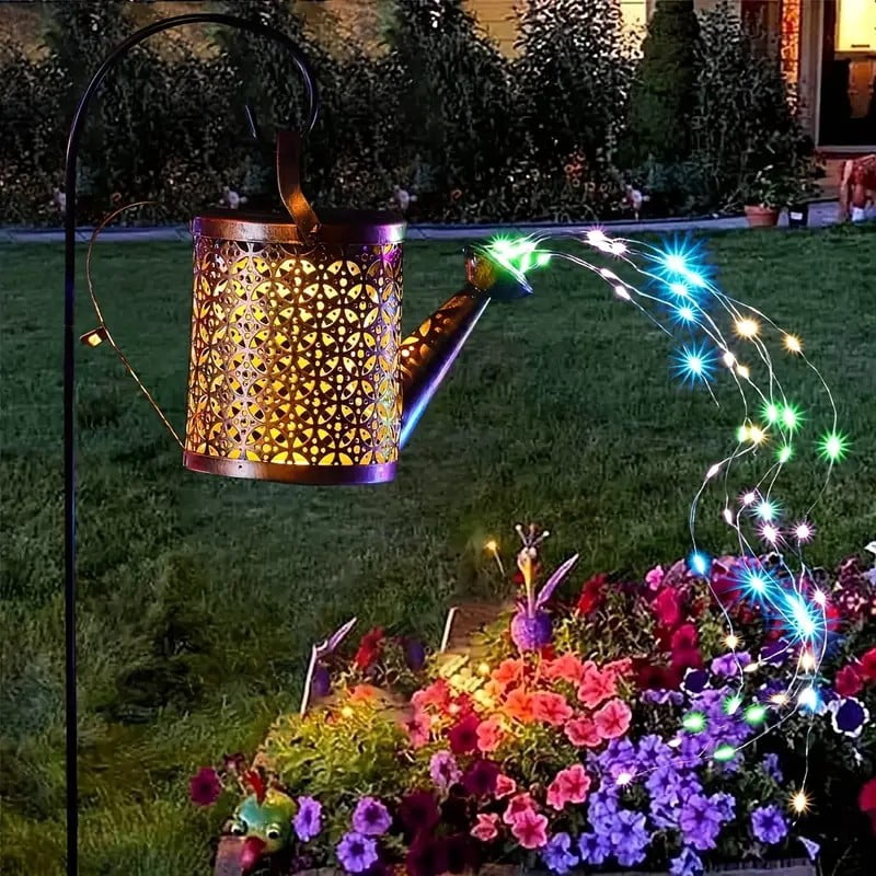 Multicolor version with color changing LED strands pouring from the spout