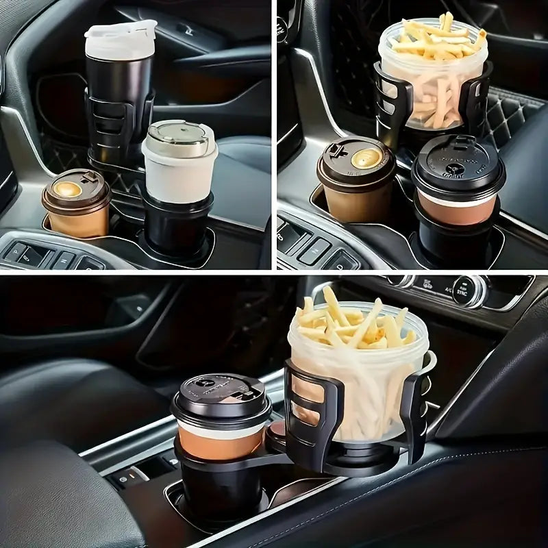 Car Adapter Adjustable Multifunctional Dual Cup Holder With Phone Holder Aromatherapy Organizer Automotive - DailySale