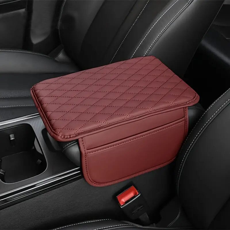 Car Interior Armrest Box Side Storage Bag Automotive Burgundy - DailySale