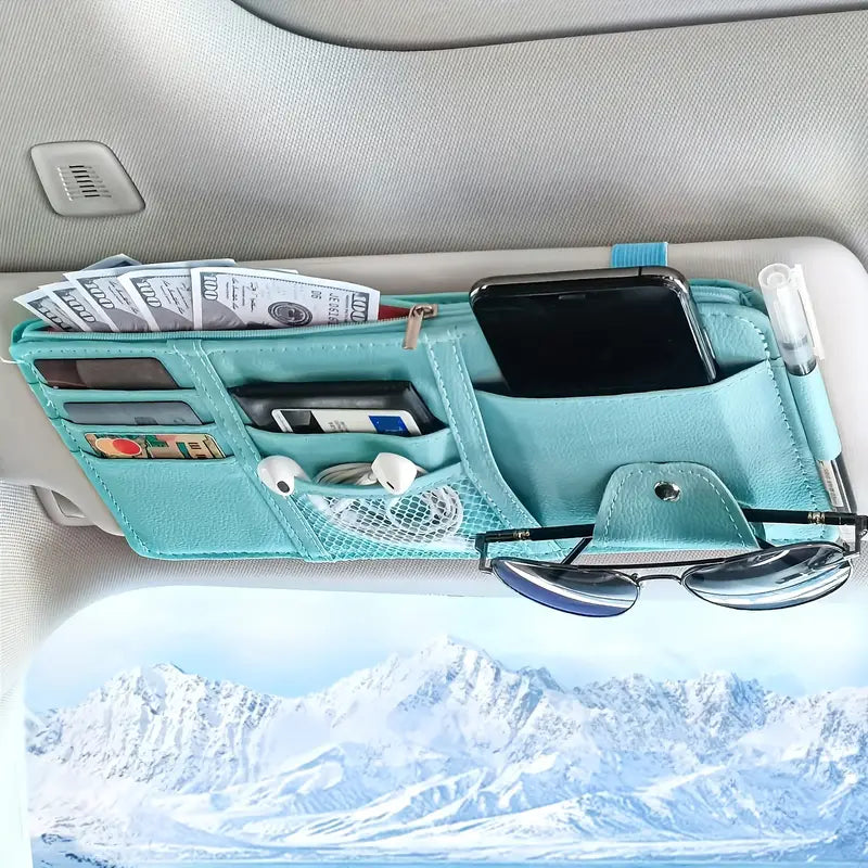 Car Sun Visor Organizer Automotive Blue - DailySale