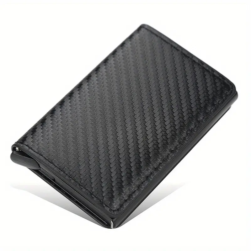 Carbon Fiber Credit Card Holder RFID Blocking, Slim Pop Up Minimalist Wallet Men's Shoes & Accessories - DailySale