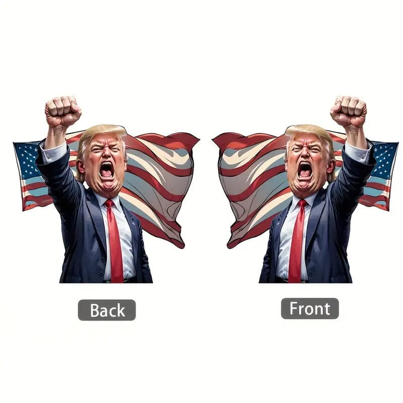 Caricature Style Trump Shouting Make America Great Again Acrylic Christmas Decorations Holiday Decor & Apparel - DailySale