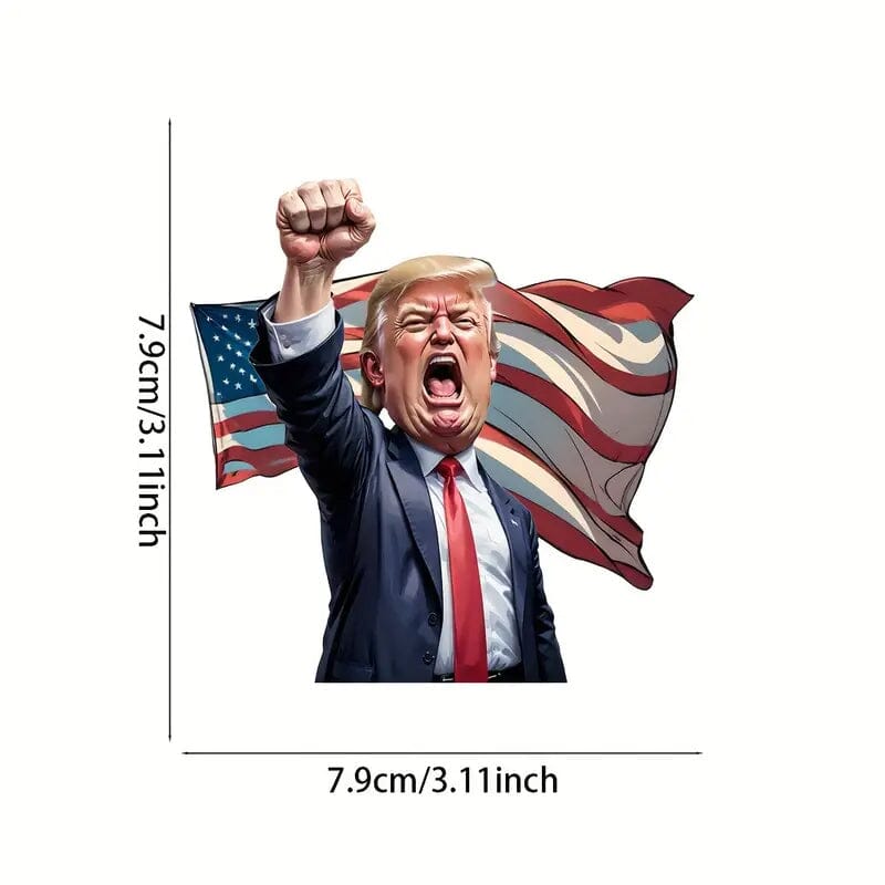 Caricature Style Trump Shouting Make America Great Again Acrylic Christmas Decorations Holiday Decor & Apparel - DailySale