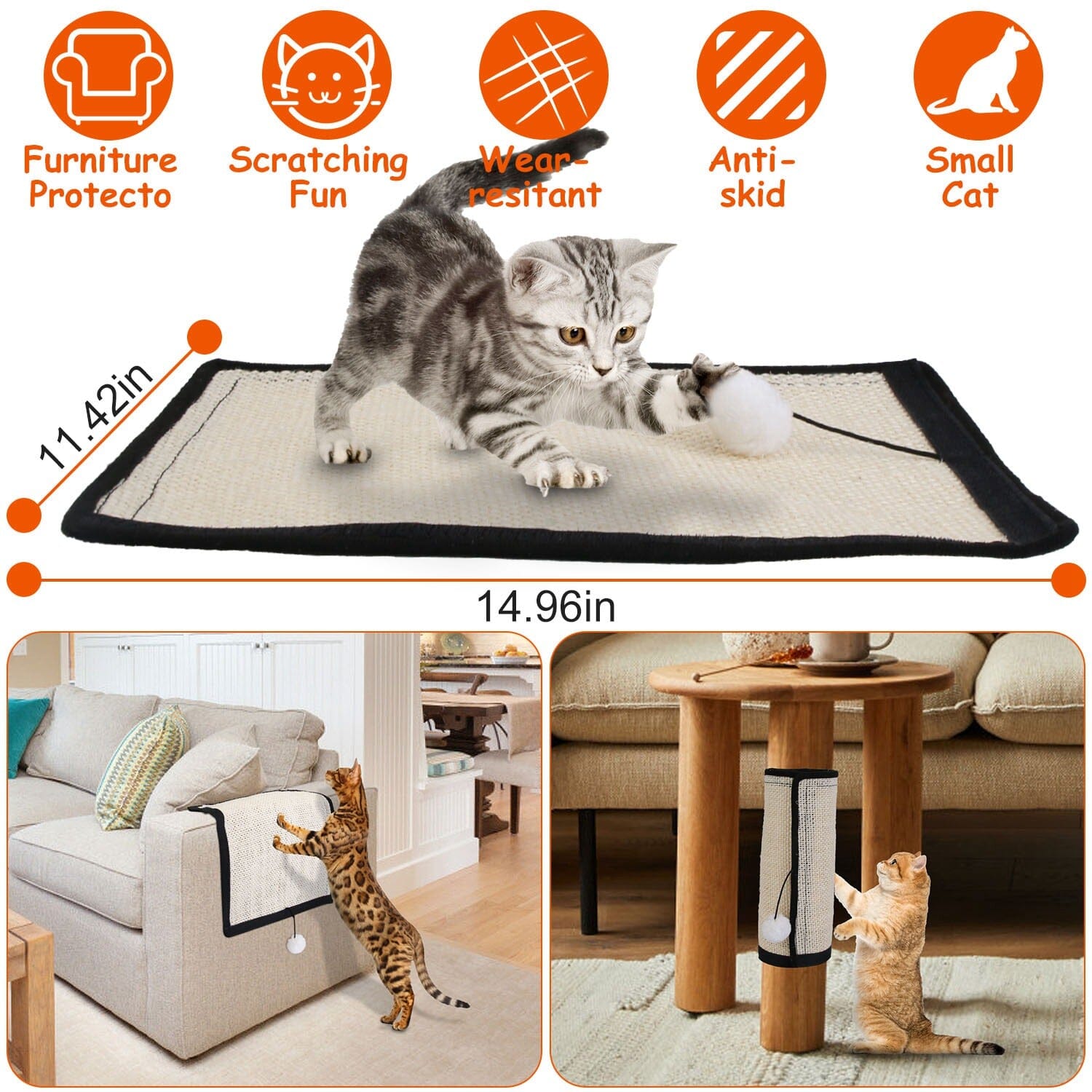 Cat Scratching Pad with 9 Screw Nails Pet Supplies - DailySale