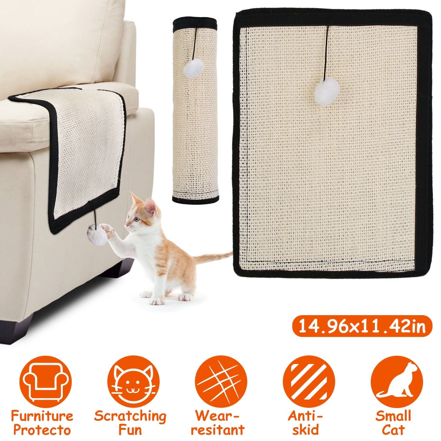 Cat Scratching Pad with 9 Screw Nails Pet Supplies - DailySale