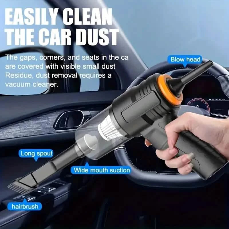3-in-1 Portable Handheld Vacuum – Rechargeable, Suction & Blower, Mini for Car & Home
