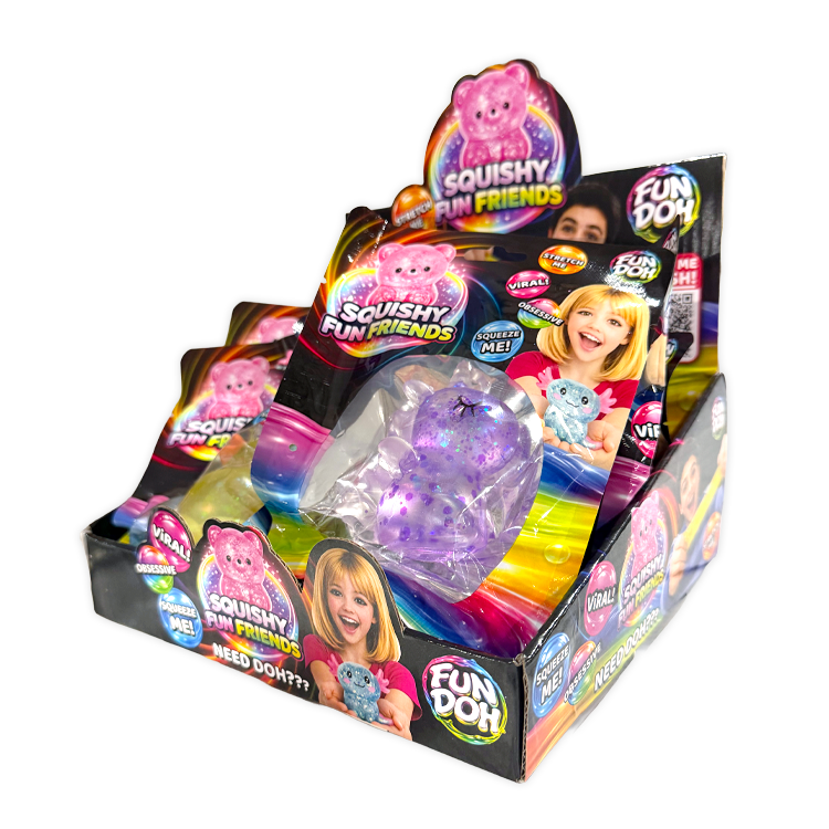 Fun Doh Squishy Fun Friends Sensory Fidget Toy – Assorted Characters