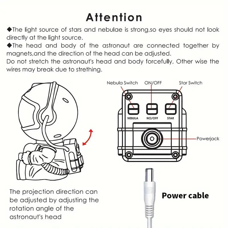 Celestial Star Guitar Night Light Projector - Vibrant LED Nebula Effects Indoor Lighting - DailySale
