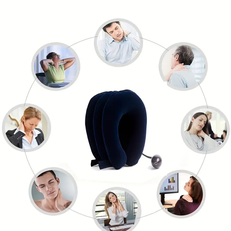 Cervical Neck Traction Device Inflatable Neck Stretcher Wellness - DailySale