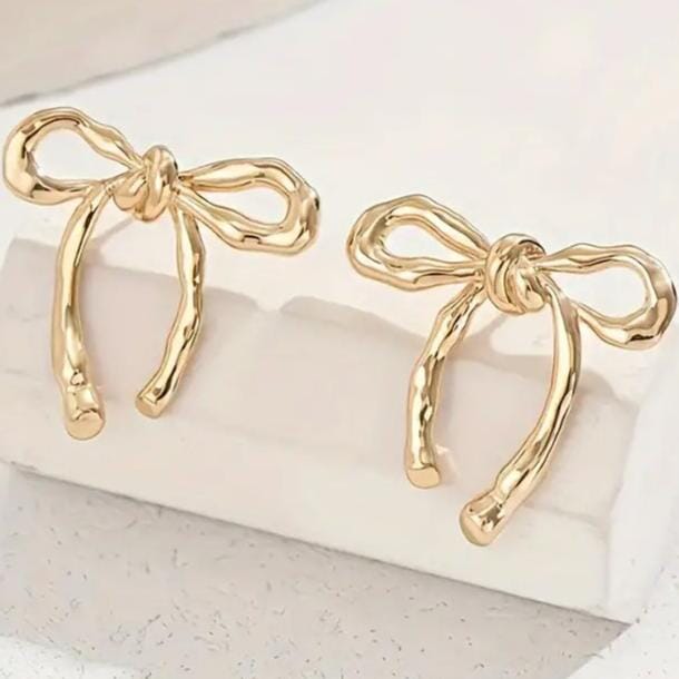 Chic Bowknot Ribbon Stud Earrings for Women Earrings - DailySale