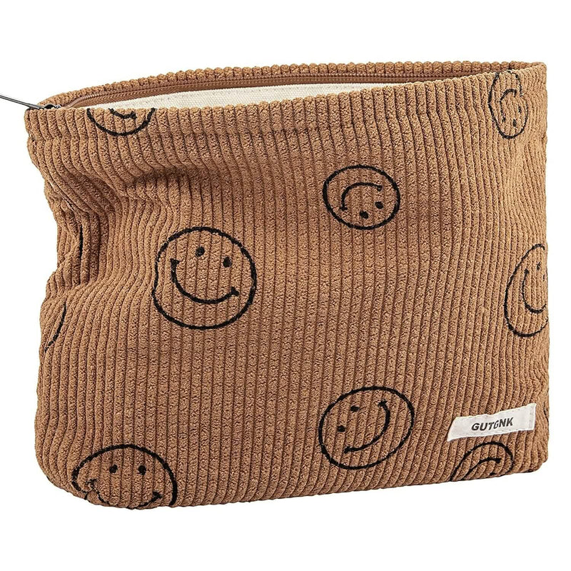 Chic Corduroy Travel Pouch for Women Bags & Travel Brown - DailySale