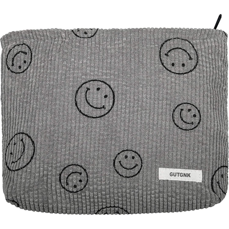 Chic Corduroy Travel Pouch for Women Bags & Travel Gray - DailySale
