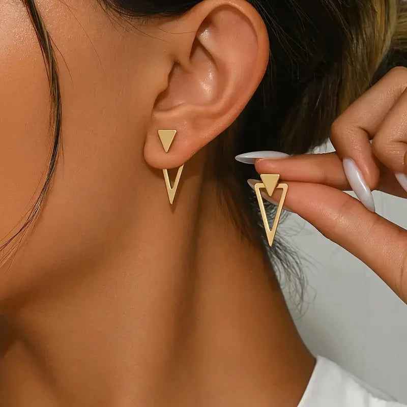 Chic Minimalist Triangle Design Earrings Earrings - DailySale