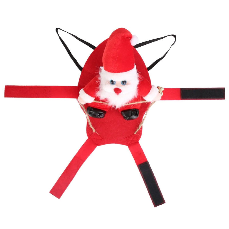 Christmas Costumes Red Winter Coat for Dog Riding Santa Claus with Bell Pet Supplies - DailySale
