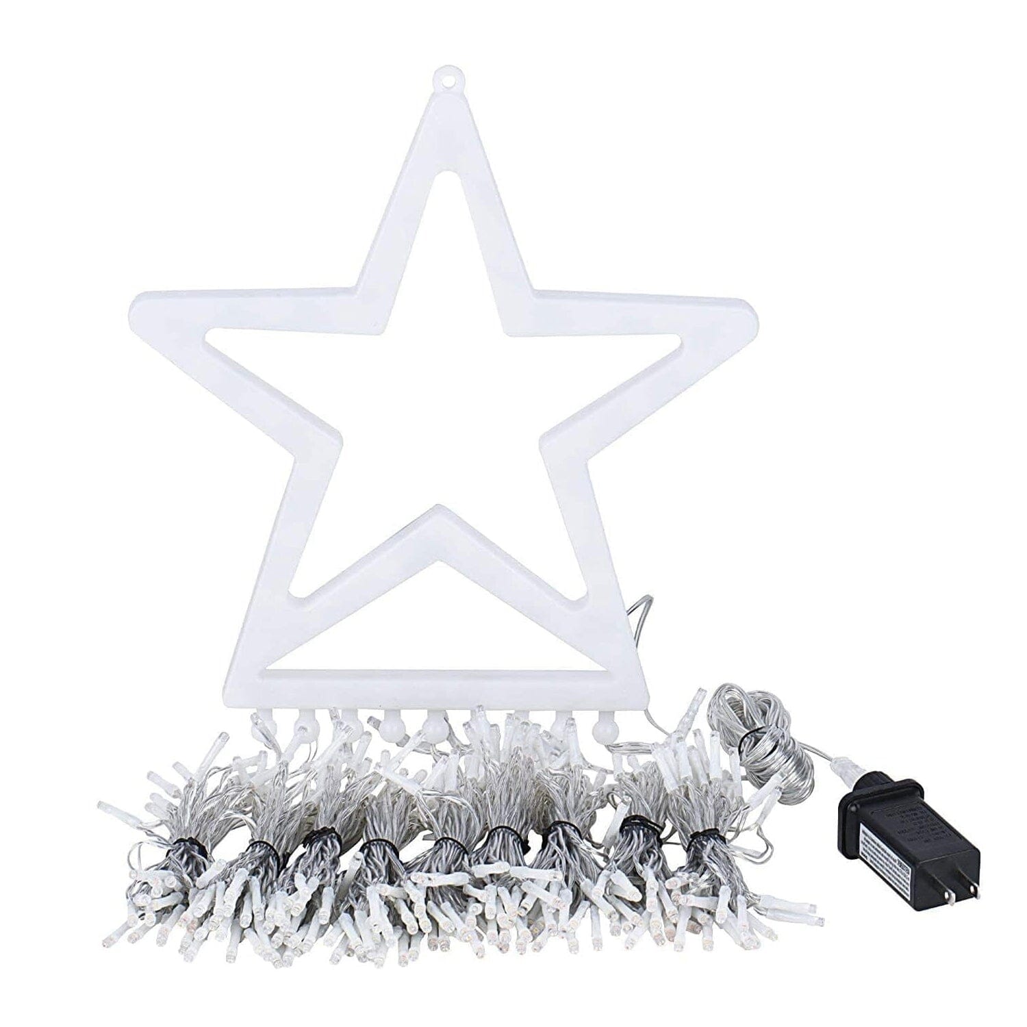 Christmas Hanging Waterfall String Light with Topper Star String & Fairy Lights - DailySale