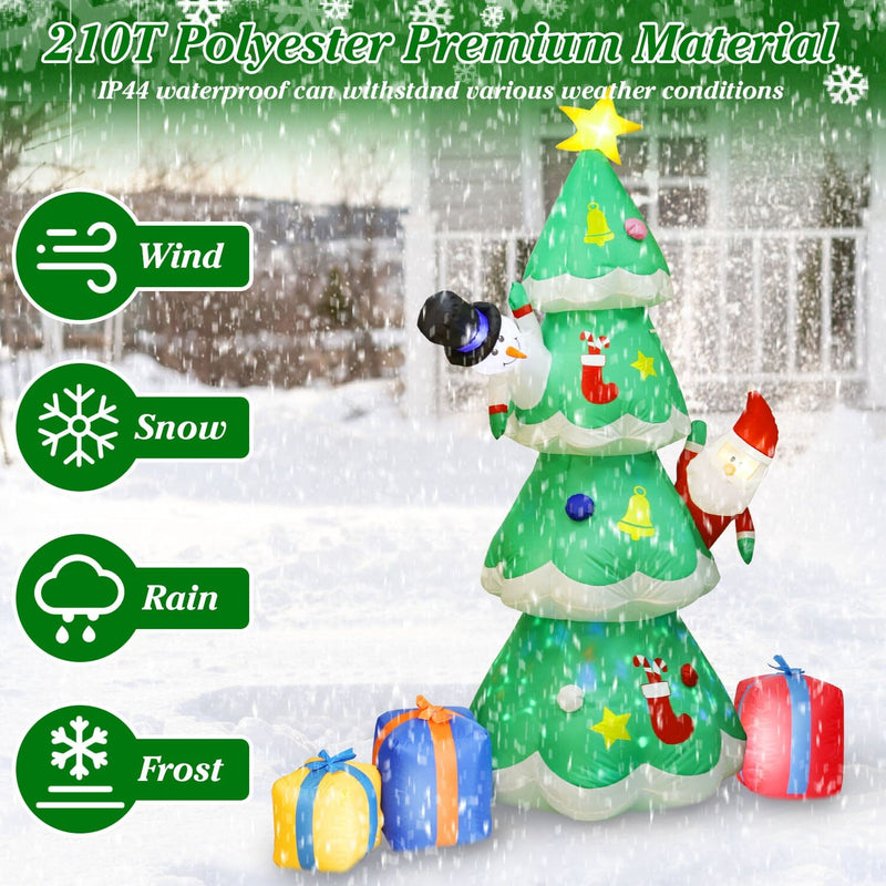 Christmas Tree Inflatable Decoration with LED Light Built-in Air Blower Holiday Decor & Apparel - DailySale