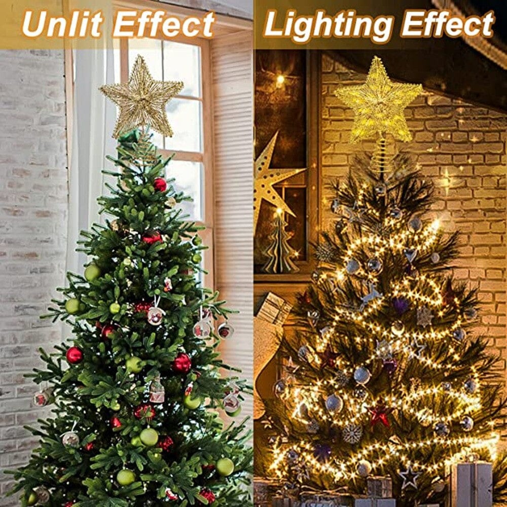 Christmas Tree Topper Treetop Sparkle 20 LED Lights Holiday Decor & Apparel - DailySale