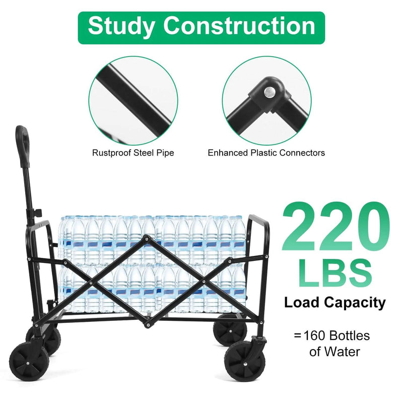 Collapsible Folding Wagon Cart Sports & Outdoors - DailySale