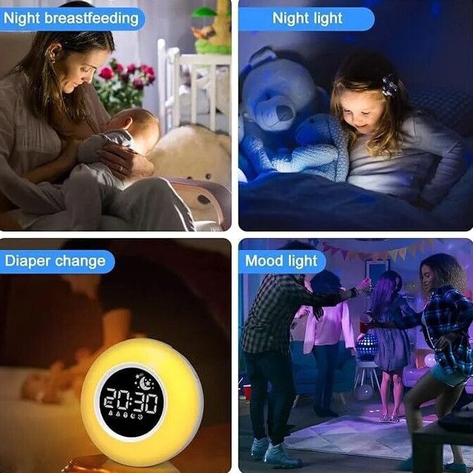 Color Changing Alarm Clock Night Light Sleep Sound Machine Household Appliances - DailySale