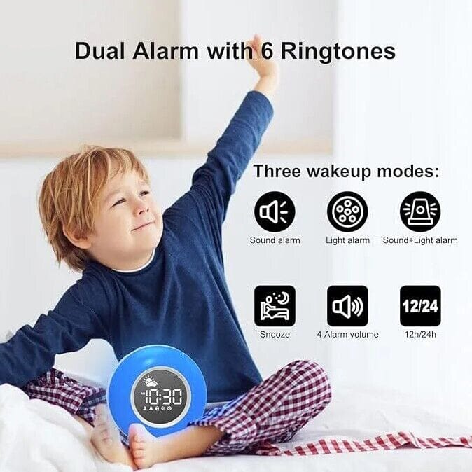 Color Changing Alarm Clock Night Light Sleep Sound Machine Household Appliances - DailySale