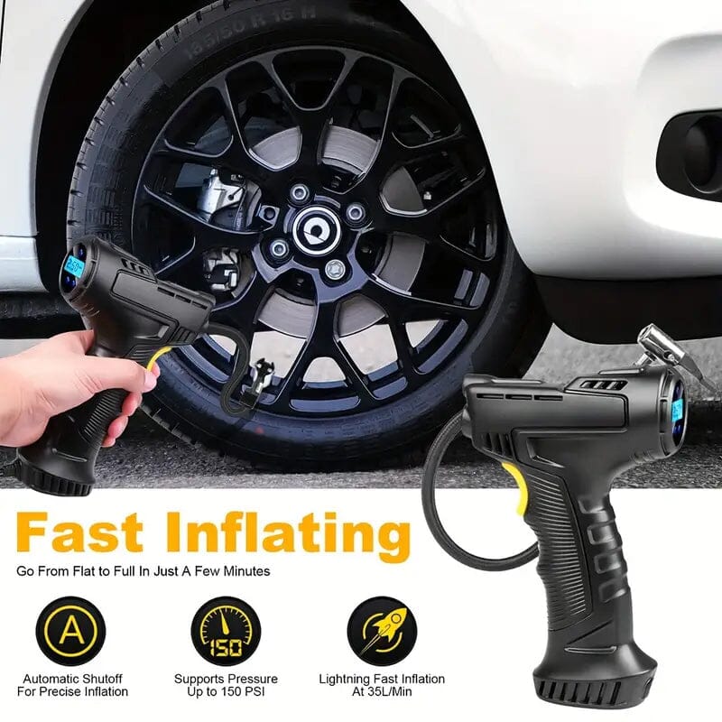 Compact Lightweight Rechargeable Air Pump, Compressors & Inflators with Lithium-Ion Battery Automotive - DailySale