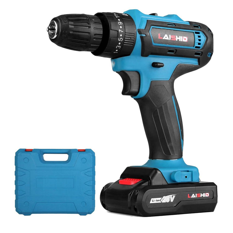 Cordless Drill Set with 2 Pieces 8V Batteries and Charger 2 Variable Speed 3/8In Keyless Chuck Home Improvement - DailySale