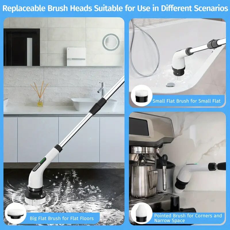 Cordless Electric Dual Adjustable Speed Spin Scrubber Household Appliances - DailySale