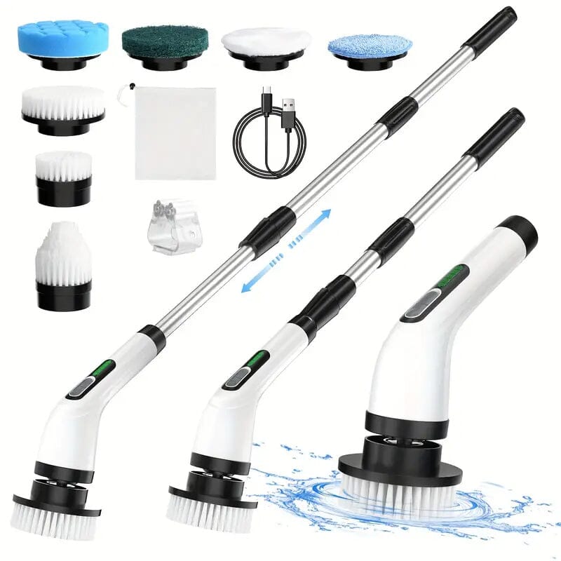 Cordless Electric Dual Adjustable Speed Spin Scrubber Household Appliances - DailySale