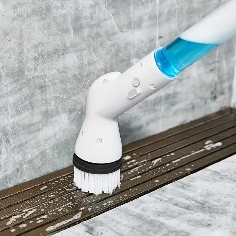 Cordless Electric Spin Scrubber with 6 Brush Heads and Adjustable Long Handle Household Appliances - DailySale